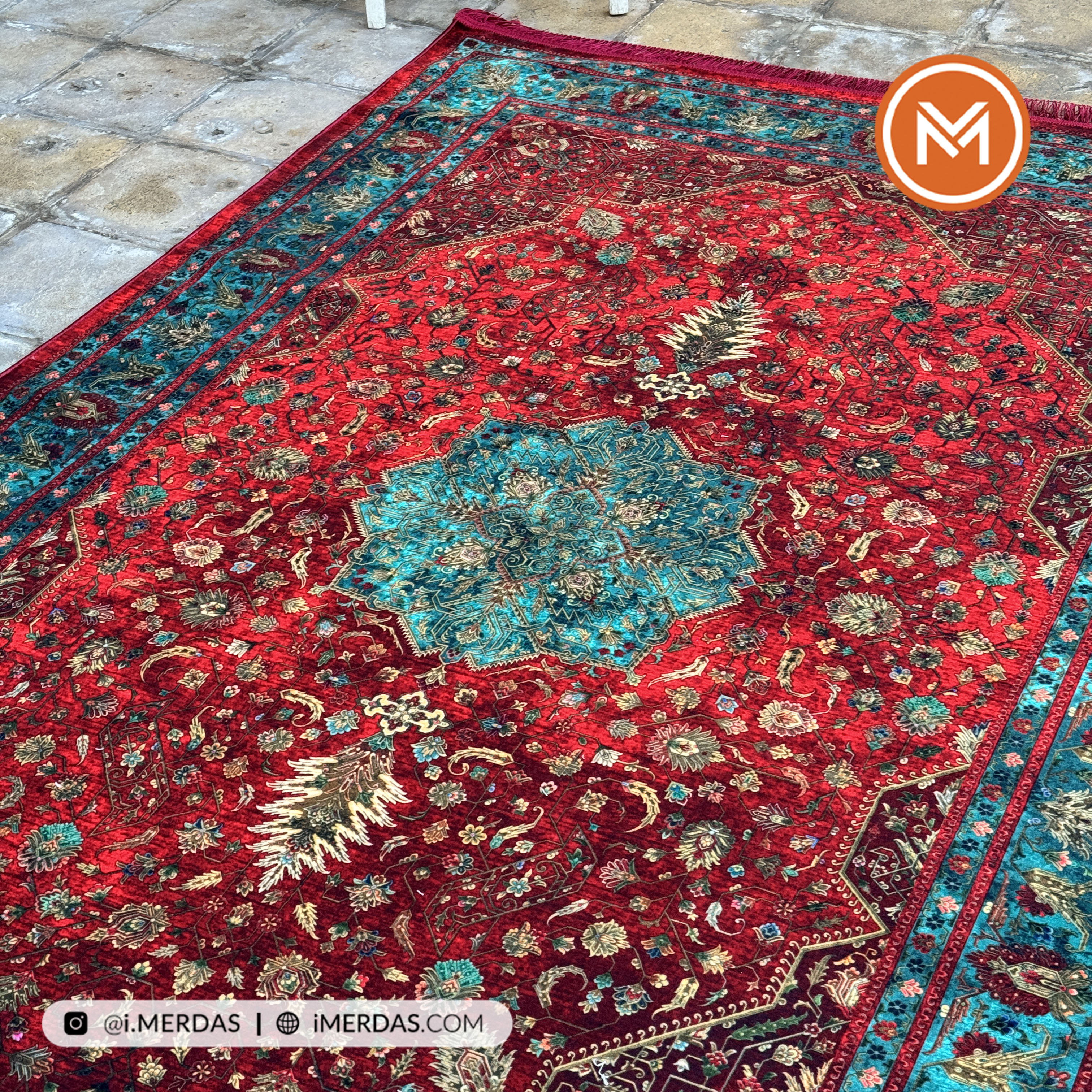 فرش کهنه نما کد Q03106 زمینه تمام رنگ